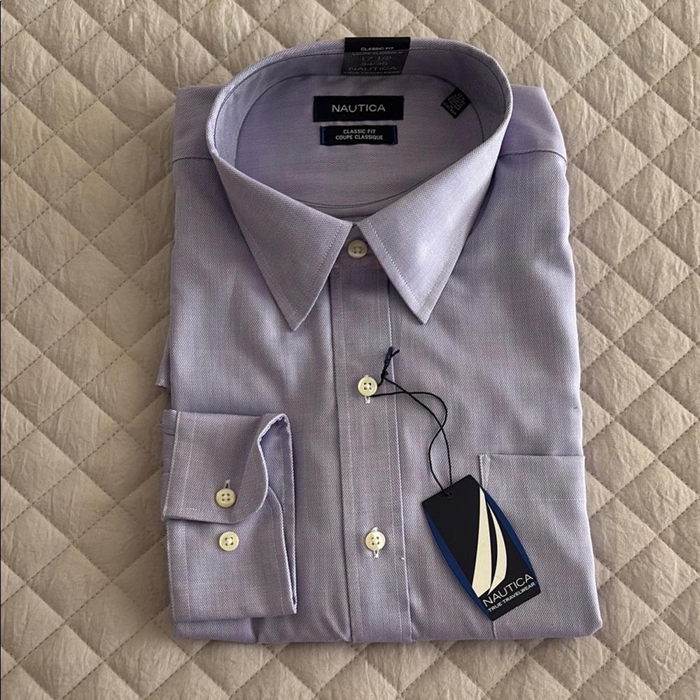 Nautica Men's Lavender Dress Shirt